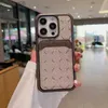 Mooie kaartsleuf telefoonhoesjes iPhone 15 14 13 12 11 Pro Max luxe lederen tas Hallo kwaliteit 15pro 14pro 13pro 12pro X Xs 7 8 CYG23102409-6 yucheng06