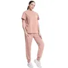 Pantalones de dos piezas para mujer, trajes de trabajo de clínica con rosca de Spa de Color sólido para mujer, Tops, uniforme de enfermería para mascotas Unisex