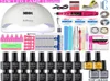 Nail Art Kits Set UV LED Lamp Droger Met 1812 Stuks Gel Polish Kit Losweken Manicure Gereedschap Elektrische boor7588569