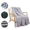 Coperta luminosa calda flanella notte fluorescente stampa geometrica lenzuolo divano copriletto copriletto per bambini Siesta per il tempo libero 231102