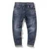 Men's Jeans 2023 Harem Pants Men Black Regular Fit Stretch Classic Style Cotton Business Casual Denim Trousers Brand