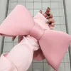 Evening Bags Spring Summer Woman Personality Pink Color Spliced Bow Many Wear Methods Handbag All Match Evening Clutch Bags Cute 230403