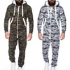 Men's Pants Men One-piece Garment Pajama Playsuit Zipper Hoodie Male Onesie Camouflage Print Jumpsuit Streetwear Overalls 2022439