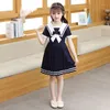 Abiti da ragazza Abito estivo casual giapponese Costume da ragazza per adolescenti Navy Lolita Abbigliamento per bambini coreano Principessa Party Flower Abbigliamento per bambini