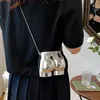 Sacca di rossetto in argento divertente per donna borse da cena di lusso sacca conchiglia di gusci di alta qualità borse per spalle carine borse a tracolla