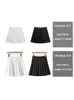 Saias Estilo Preppy Estilo High Solid Pleed Pleated Miniirt Mulheres Summer Spring Moda coreana Cute ANIA BRANCA ANA