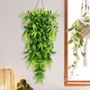 Fleurs décoratives plantes suspendues artificielles feuilles de bambou Faux pour mur extérieur intérieur maison chambre jardin