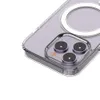 Clear Magnetic Case Case Magsafe Wireless Charger Actions لـ iPhone 15 Pro Max 14 11 12 13 8 Plus XR XS Max Shockproof Mobile مع حزمة البيع بالتجزئة D1