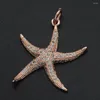 Charms 26x21mm CZ Zirkon Diy Sieraden Sea Star Connectoren Charm Groothandel Bracelet Making Connector Factory Sale