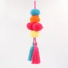 Keychains 1pc ullgarn Big Ball Pom Bag Charms Böhmen Tassel For Women Boho Jewelry Party