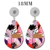 Kolczyki Dangle Mom Girlflower 12mm 18 mm Snap Button Drop Acryl Eardrop Stunce DIY Jewelry V1760