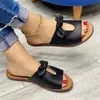 femme en cuir pantoufles paresseuses plage femmes chaussures plate-forme plates glissades sandales d'été plus taille sandalias mujer sapato féminino 230403 1