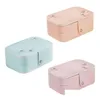 Jewelry Pouches Bags 2Layer Travel Portable Box Earrings Ring Necklace Organizer Storage Case With Makeup Mirror Drop Deliv Dhgarden Dhbda