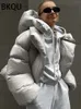 Parkas de plumón para mujer BKQU, chaqueta gruesa y cálida con burbujas, abrigo con capucha de manga larga para otoño e invierno, prendas de vestir acolchadas de algodón de calle 2023 231102