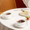 Cups Saucers Coffee And Set Afternoon Flower Tea Mugs Minimalism Teacup Tray Household Office Porcelain Drinkware