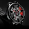 Zegarek Luksry Luminous męski zegarek okrągły kalendarz kwarcowy stal nierdzewna Relojes de Cuarzo para hombre