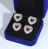 Stud 2023 5A Cubic Zirconia High Quality Girl Women Jewelry Sparking Bling Ice Heart Shaped Earring For Girlfriend 231102