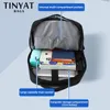 学校のバッグTINYAT MEN 15.6インチラップトップバックパックビジネス旅行防水ショルダーバッグ