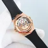 TWF Factory Watches 131.58.29.20.53.003 Constellation Rose Gold 29 mm Cal.8701 Autoamtic dameshorloge met diamanten rand blauwe wijzerplaat lederen band dameshorloges