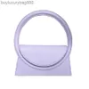 Luxury Handbag Lilac Fashion Small Design Handheld Bag Ring Handle 2023 New Versatile Big Ring Handheld Bag Underarm Handheld Bag Single Shoulder Crossbody Bag Y