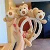 Haarschmuck Plüsch Einfarbig Cartoon Niedlich Kawaii Bärenkopf Haarband Für Mädchen Kinder Waschen Gesicht Party Fee Stirnband Mode