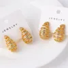 Stud Earrings Chunky Korea's Design Fashion Jewelry 18K Gold Plated Luxury Zircon Water Drop Elegant Women's Wedding Party Access