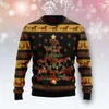 Męskie bluzy z kapturem Plstar Cosmos Cowboy Rodeo Wesołych Świąt 3D Moda Brzydka Sweter Autumn Unisex Casual Knitwear ZZM12