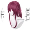 Party Supplies Holoun Honkai Star Rail Game Kafka Cosplay Wig Rose Net värmebeständig syntetisk fiber Justerbar storlek Halloween jul