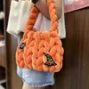 festive days Velvet fabric strip line DIY womens bag handmade woven bag gift bag fashion Christmas gift bag 221102