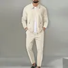 ملابس الرجال للرجال بدلة غير رسمية أعلى الأكمام الطويلة و S-3XL Pants أنيقة اللون الصلب عالية الجودة