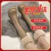 Bottes de neige pour femmes en hiver, bottes épaisses en peluche, longueur aux genoux, semelles épaisses, manches hautes, petite taille, nouvelle collection hiver 2024