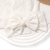 Accesorios para el cabello para niñas, diadema con lazo de Color sólido, banda elástica, diadema para bebé, turbante de Boutique