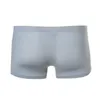 Underpants Boxershorts Men 2023 Men's Boxers Elephant Trunk Translucent Sexy Ice Silk Sleeves Pouch UnderwearUnderpants