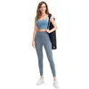 Traje de yoga Sujetador de palangre para mujer Almohadillas extraíbles sin cables Correas ajustables Camisola deportiva acolchada Tops sin mangas