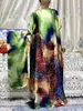 Ethnische Kleidung Muslim Abayas für Frauen 2023 Farbe Seide Flecken Sets Lose Femme Robe Türkei Islam Afrikanische Party Kleider mit Hijabs Turban