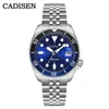 Wristwatches CADISEN Men Watches 20Bar Diver Retro Waterproof Sapphire NH35 Automatic Mechanical Watch BGW9 Luminous 2024 Swimming Clock