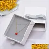Jewelry Stand 12 Pieces/Lot High Quality Kraft Paper White For Ring Earrings Necklace Bracelet Packaging Storage Gift Box Dr Dhgarden Dhcmk