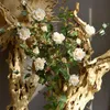 Decorative Flowers & Wreaths Single 5- Xinyi Rose Dreamy Branch Silk Artificial Artificales Wedding Home Christmas Decor Diy M4a9