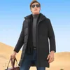 Abrigos de invierno cálidos de plumón para hombre Chaqueta de carga informal Outwear Parka A prueba de viento Espesar con capucha larga