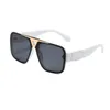 Damen-Designer-Sonnenbrille, Herren-Sonnenbrille, klassisch, weites Bein, übergroße Sonnenbrille, schwarze Brille, Herren-Spiegellinse, Straßen-Reisebrille, 45W02 mit Box