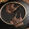 Boucles d'oreilles pendantes 4 couleurs bohême ethnique pour femmes Rose Goldn luxe gland Dangel goutte boucle d'oreille femme bijoux accessoires