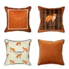 Pillow Velvet Decorative Throw Case Cover Pack Cases For Sofa Bed Car 45cm Orange