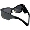 2023 Big Square Square Cateye Sunglasses for Women UV400 Dark Adumbrals الحلي 53-19-145 أزياء الإناث نظارات شاطئ حديثة