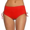 Shorts femininos S-2XL 7 cores cordão ajustável ruched elástico praia rapidamente seco mulheres verão bikini natação troncos calças de banho