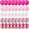 Feestdecoratie Rose Roze Metaal Latex Confetti Ballonnen Bruiloft Decoraties Matte Globos Jaar Verjaardag