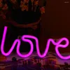 Birthday Love Shape Home Decor Wedding Els USB Table Battery Box Bar Schools Christmas Celebration Occasions Neon Lights