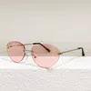Luxury Designer High Quality Sunglasses 20% Off fashionable cat-eye The same frameless cut edge