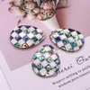 Pendant Necklaces 1pcs Natural Abalone Shell White Mosaic Pattern Water Droplet Jewelry Making Necklace Earrings Elegant