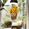 Fleurs décoratives tournesol panier couronne porte cintre fenêtre tournesols fleur décoration artificielle pour