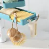 Hooks Rails Kitchen Sink Dishwash Tool Rotertable Plasticted Drain Holder Ball Rag Brush Dorgeal Lagring Rack